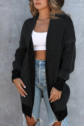 Thick and Warm Cardigan - Black