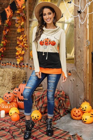Three Little Pumpkin’s Cowl Neck Top
