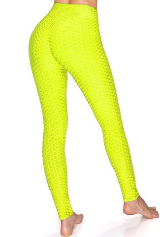 Bottom Lift Honeycomb Leggings - 6 colors