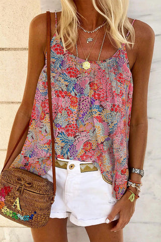Spaghetti Strap Floral Top