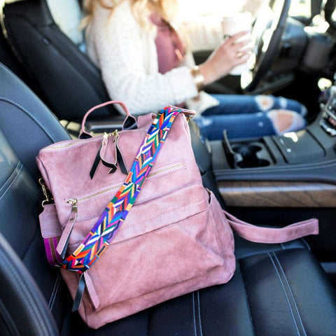 Convertible Handbag - Grey Leopard