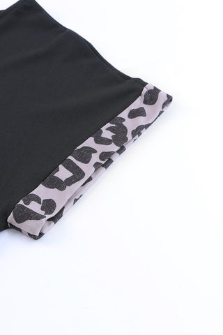 Casual Leopard Maxi Dress - Black