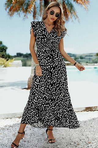 Dots Maxi Dress - Black