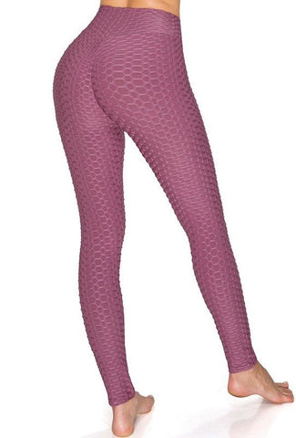 Bottom Lift Honeycomb Leggings - 6 colors