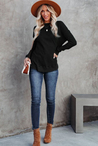 Thermal Tunic Top - Black
