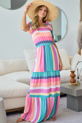 Striped Rainbow Sundress