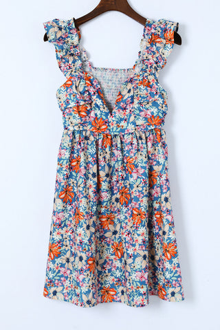 Sweetheart Ruffle Floral Dress