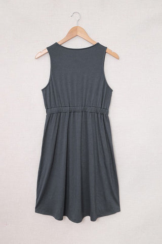 Button Up Dress - Gray