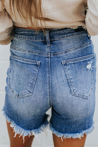Mid Length Jean Shorts