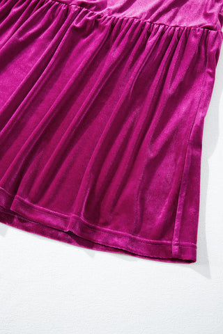 Velour Maxi Dress - Mulberry