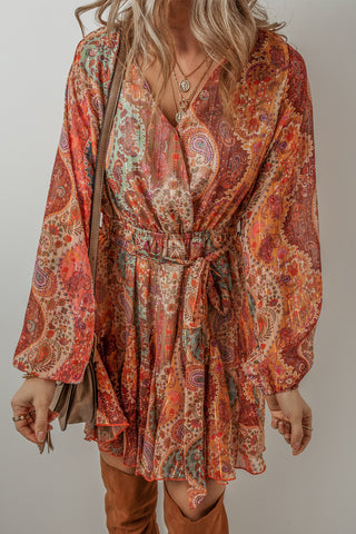 Shades Of Fall Long Sleeve Dress