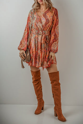 Shades Of Fall Long Sleeve Dress