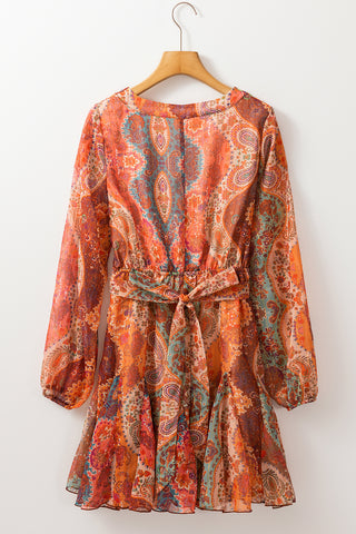 Shades Of Fall Long Sleeve Dress