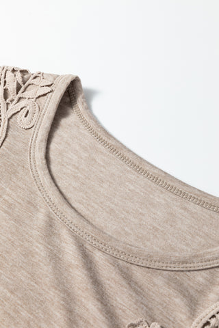 Crochet Detail Top - Beige