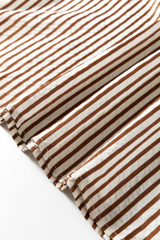 Ruffle Dress Top - Brown