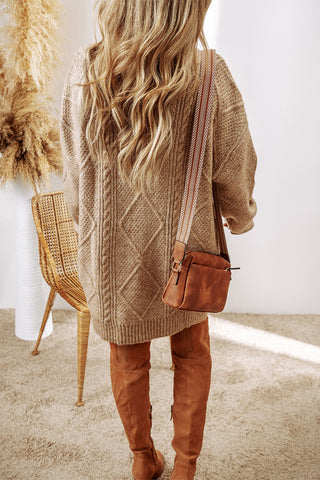 Fall Sweater Dress - Taupe