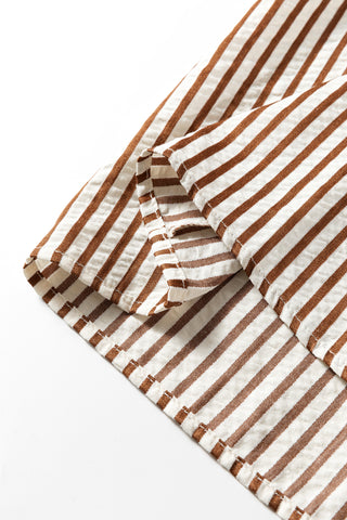 Ruffle Dress Top - Brown