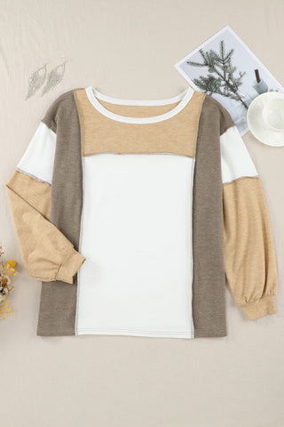 Patchwork Top - Beige