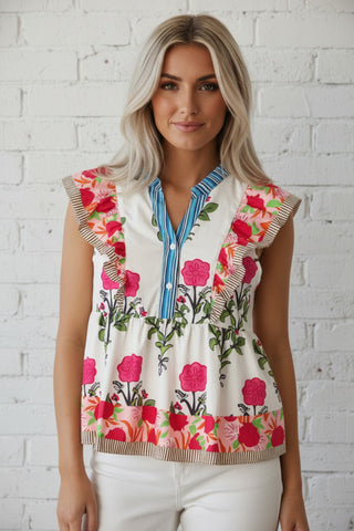 Peplum Floral Top