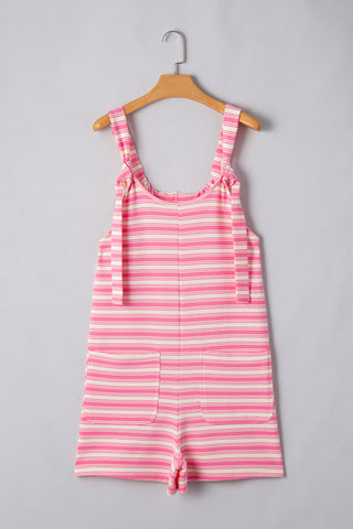 Candy Striped Romper - Pink