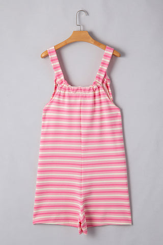 Candy Striped Romper - Pink
