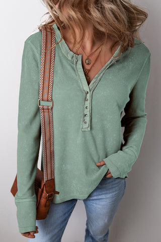 Henley Fall Top - Green