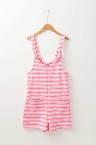 Candy Striped Romper - Pink