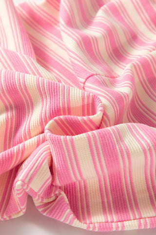 Candy Striped Romper - Pink