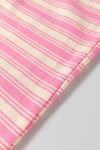 Candy Striped Romper - Pink