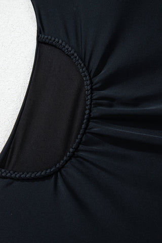 One Shoulder Black Swimsuit