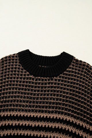Oversized Half Sleeve Sweater - Black