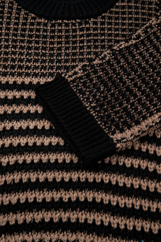 Oversized Half Sleeve Sweater - Black