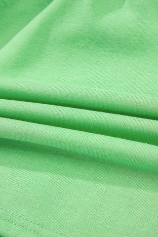 French Terry Drawstring Skort with Pockets - Lime Green