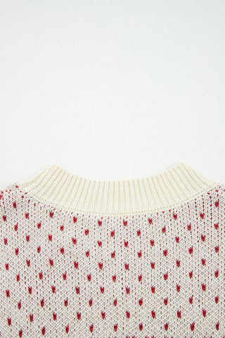 Houndstooth Sweater - Red