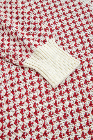Houndstooth Sweater - Red