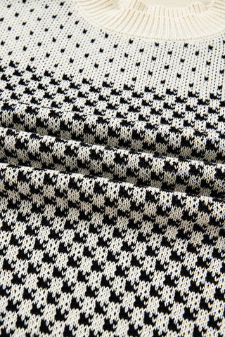 Houndstooth Sweater - Black