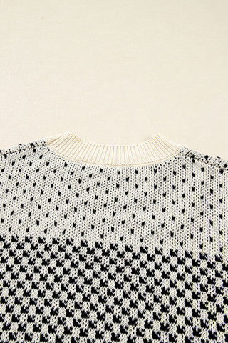 Houndstooth Sweater - Black