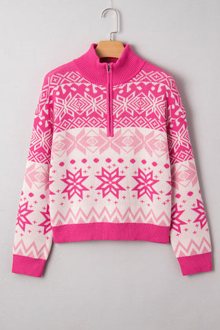 Pink Snowflake Pullover