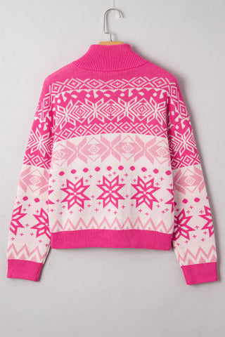 Pink Snowflake Pullover