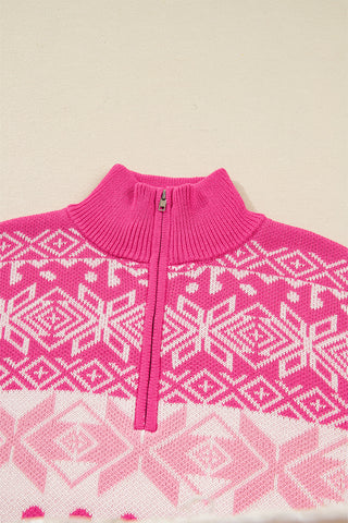 Pink Snowflake Pullover