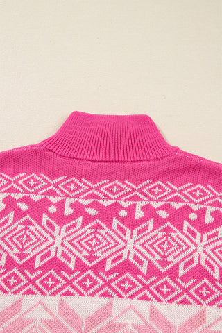 Pink Snowflake Pullover