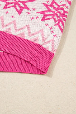 Pink Snowflake Pullover