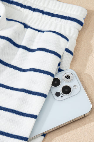 Striped Blue Spring Pant Set