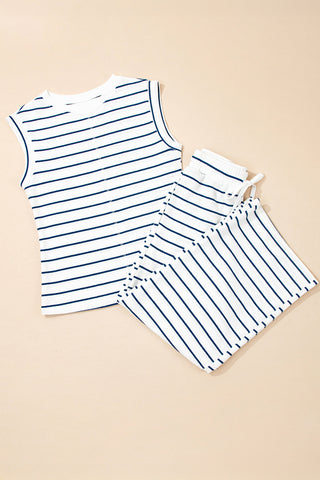 Striped Blue Spring Pant Set