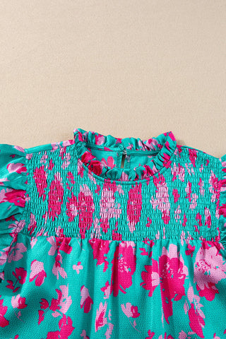 Orchid Pink and Aqua Top