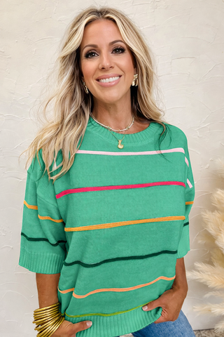 Half Sleeve Sweater - Green