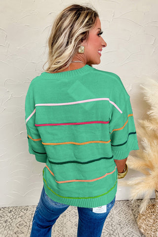 Half Sleeve Sweater - Green