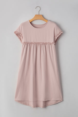 Babydoll Ruffle Dress - Pink