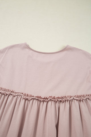 Babydoll Ruffle Dress - Pink