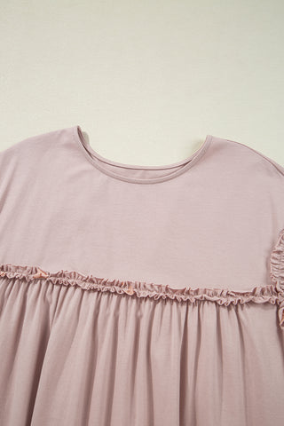 Babydoll Ruffle Dress - Pink